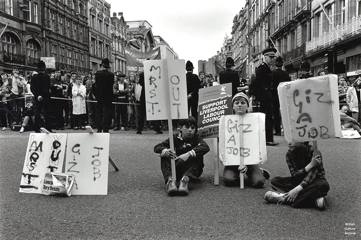 Demonstration in support of the Labour Council, 1986.