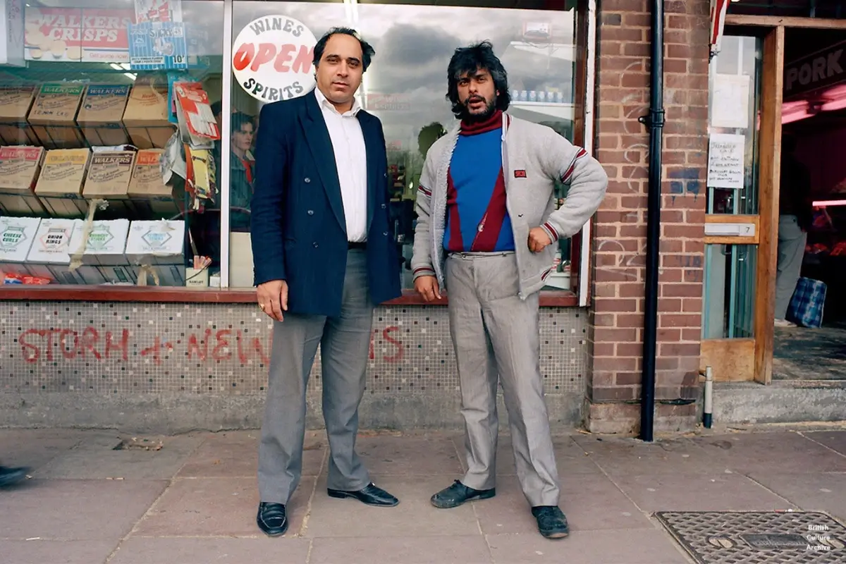 Shopkeepers on The Lion Farm Estate, 1990.