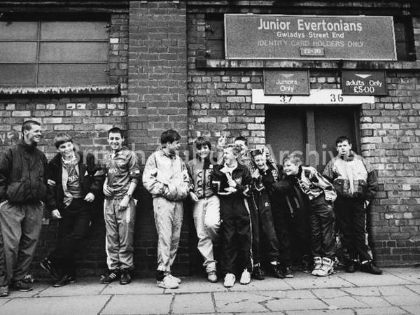 Junior Evertonians, 1991 - Print by Richard Davis.
