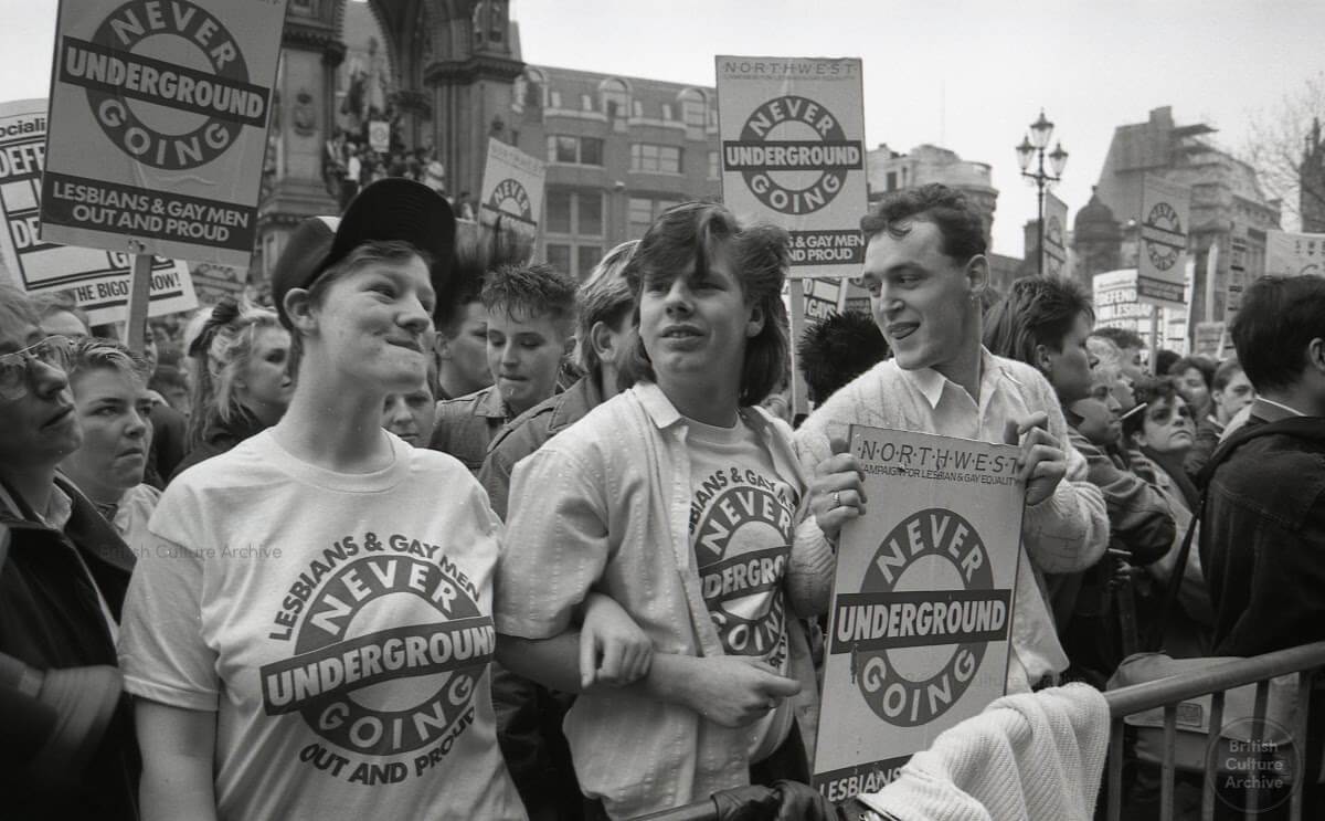 Clause 28 Demonstration Manchester, 1988.