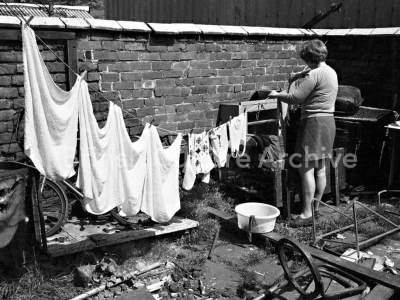 Hanging Out The Washing, Manchester, 1970s - Chris Hunt.