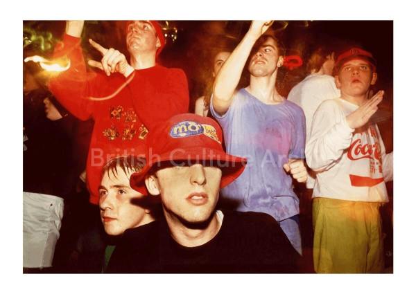 Ravers at the Eclipse Coventry, 1991 - Print by Tony Davis.