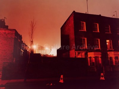 Highbury under Red Skies - Red Saunders - Limited Edition Print